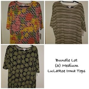 Medium LuLaRoe Irma Tops Bundle (3)